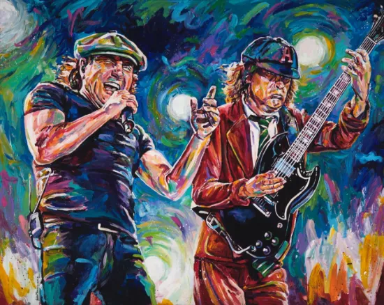 Picture of Brian Johnson & Angus Young "Acca Dacca"