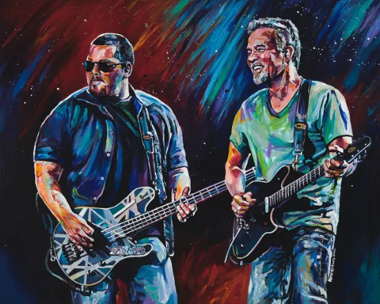 Picture of Eddie & Wolfgang Van Halen "Father & Son"