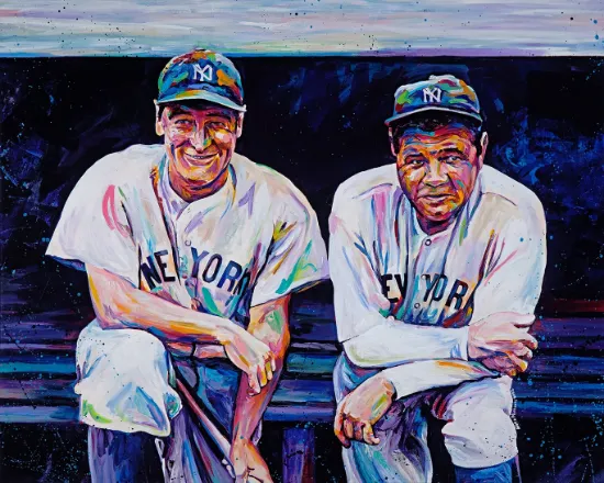 Picture of "Pride of the Yankees" - Lou Gehrig & Babe Ruth