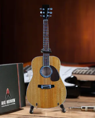 Picture of Classic Natural Finish Acoustic Miniature Guitar Replica Collectible