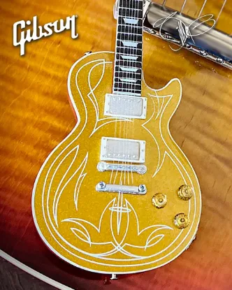 Picture of Billy F Gibbons "Pinstripe" Gibson Les Paul Goldtop Mini Guitar Model