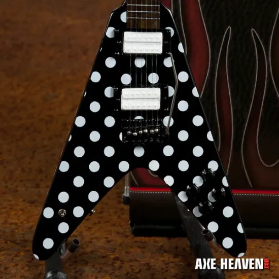 Picture of Randy Rhoads "Harpoon" Polka Dot V Miniature Guitar Replica Collectible