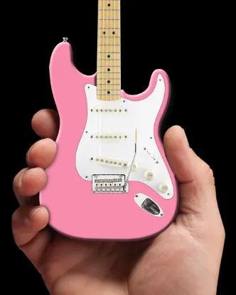 Picture of Pink Fender™ Strat™ Miniature Guitar Replica - Officially Licensed