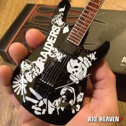 Picture of Jeff Hanneman Signature Raiders Tribute Mini Guitar Replica Collectible