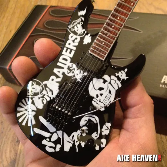 Picture of Jeff Hanneman Signature Raiders Tribute Mini Guitar Replica Collectible
